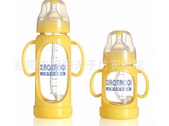 低价风暴 小淘气 宽口径自动防胀气防烫晶钻玻璃奶瓶 140ml/240ml图2