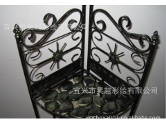 欧式铁艺三层书架 三脚架 置物架图3