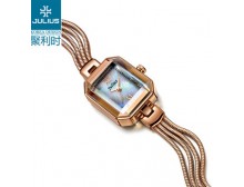 新款julius聚利时韩国女士手表钢带品牌水晶手链表女腕表时装女表