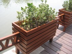 青州弘景园林防腐木花箱图1