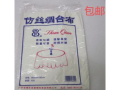 一次性加厚仿丝绸餐台布A级，批发包邮图1